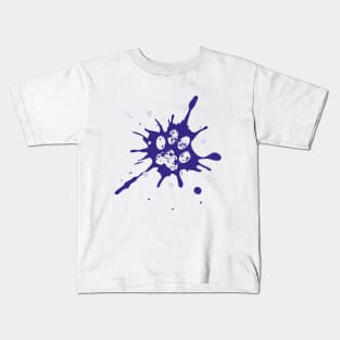 Dow Paw Paint Splash - Blue Kids T-Shirt